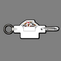 4mm Clip & Key Ring W/ Colorized 3 Kings Card Hand Candle Key Tag